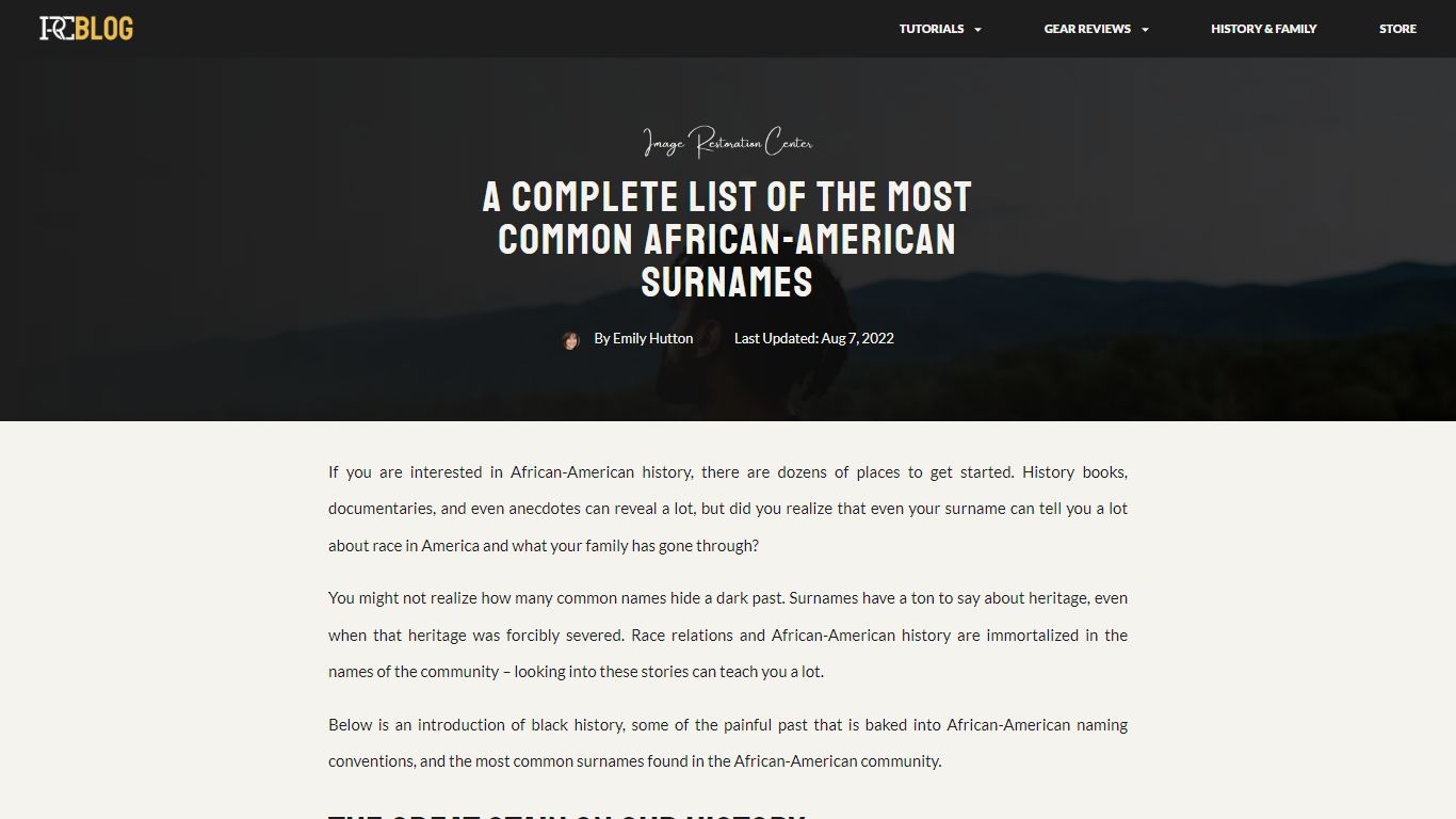 A Complete List Of The Most Common African-American Surnames